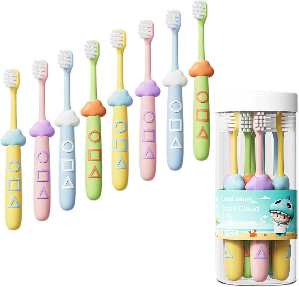 Kids Toothbrushes 8 Pack,Soft Bristle Toothbrushes for Kids 2-12 Years Old, Cute Multicolor Boys Girls Toothbrushes,Clean Kids Teeth Bristles Not Easy to Shed