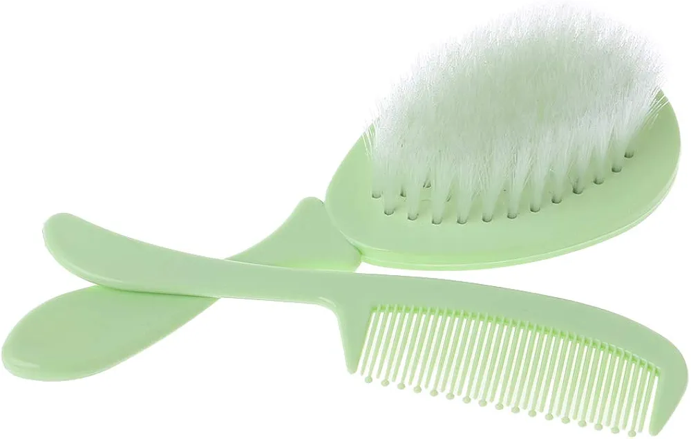 2Pcs/Set Baby Safety Comb Woolen Hair Brush Care Kids Massage Baby Safety For Baby's For Health Grooming T