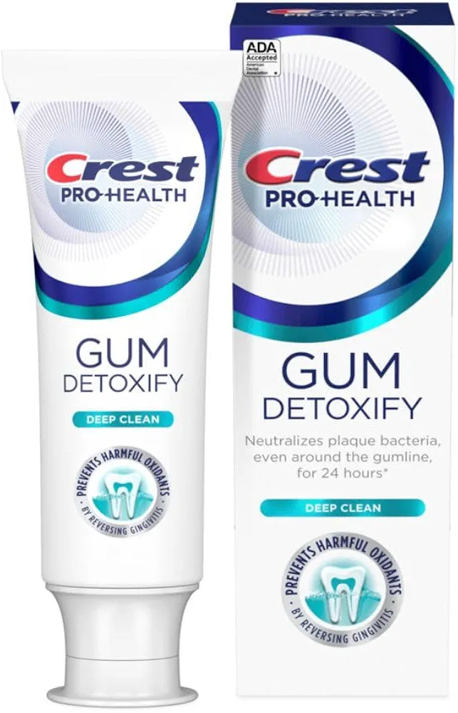 Crest Pro-Health Gum Detoxify Deep Clean Toothpaste 2.6 oz - Anticavity, Antibacterial Flouride Toothpaste, Clinically Proven, Gum and Enamel Protection, Plaque Control