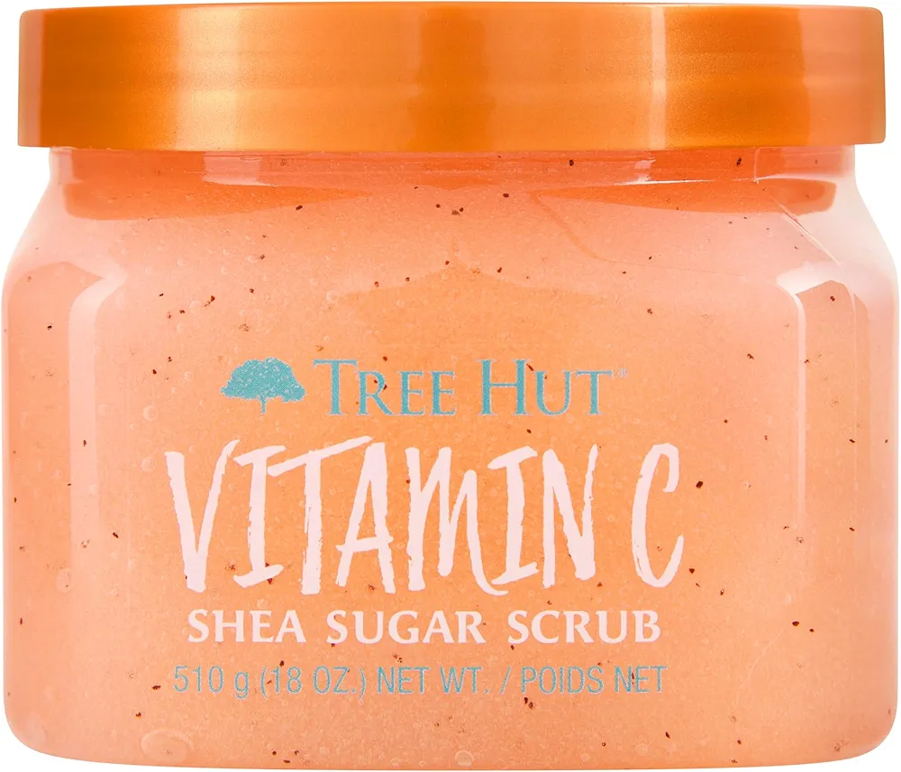 Tree Hut Vitamin C Shea Sugar Scrub, 18 oz, Ultra Hydrating and Exfoliating Scrub for Nourishing Essential Body Care