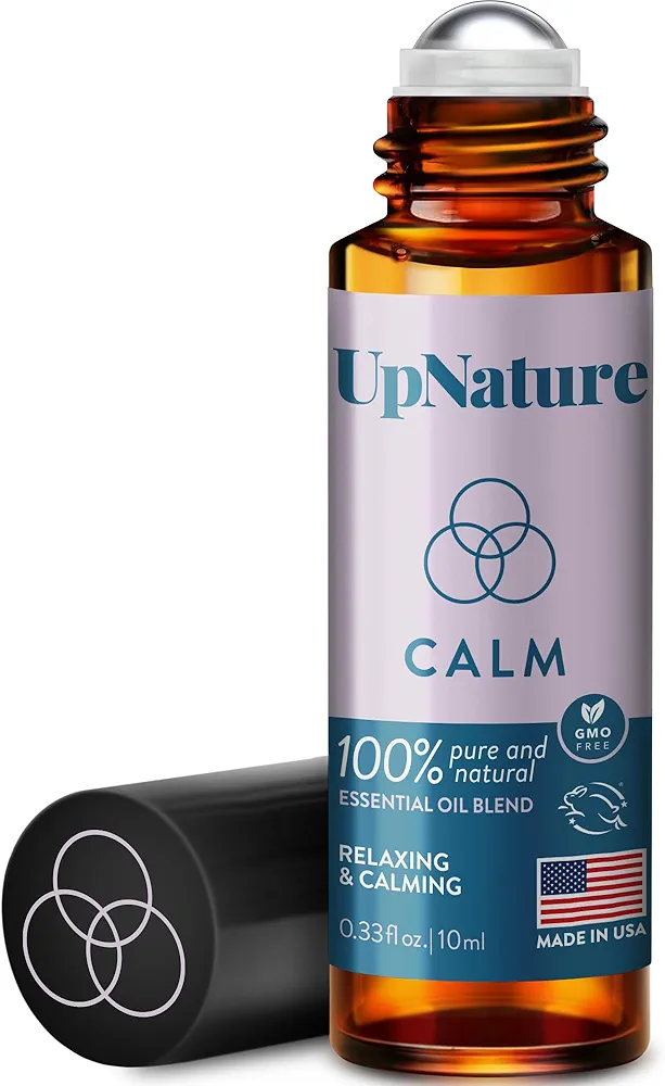 UpNature Calm Essential Oil Roll On Blend - Self Care Gifts for Women - 100% Natural Relaxation Aromatherapy - Ideal Stocking Stuffers