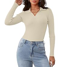 Lapel V Neck Top