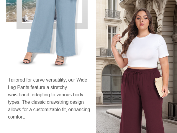 Women''s Casual Plus Size Pants High Waisted Lounge Pants Straight Long Trousers With Pockets