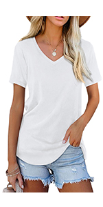 vneck tshirt shirts for women