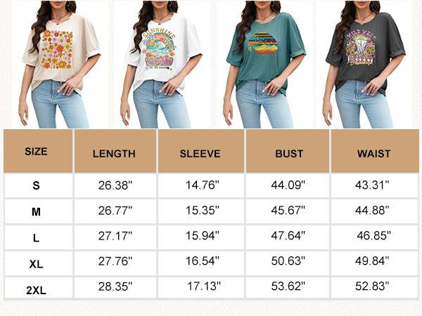 oversized tshirts for women graphic tees