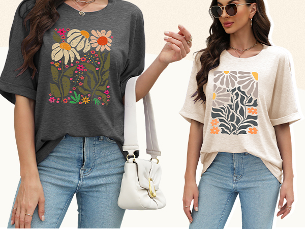 oversized tshirts for women graphic