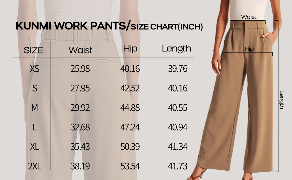 Women''s Wide Leg High Waisted Pants