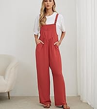 Womens Causal Wide Leg Overalls