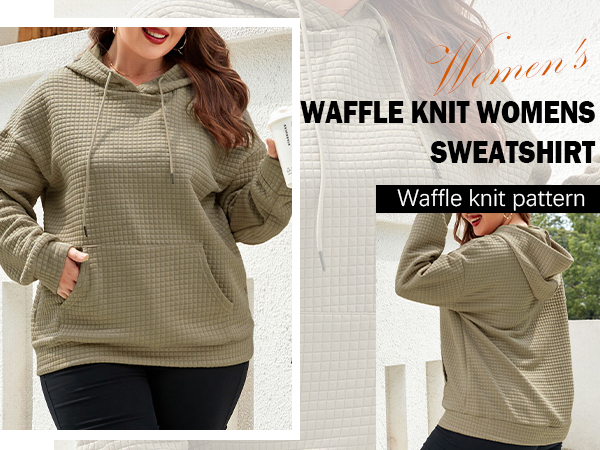 waffle knit sweatshirt