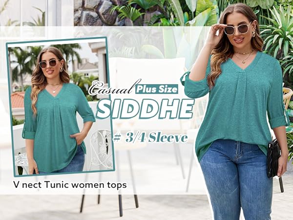 PLUS SIZE TUNIC TOPS