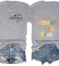 Mother''s Day Shirt Mom Life Shirt Mama Mommy Mom Bruh Shirt Women Casual Short Sleeve Tee Tops