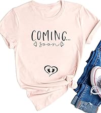 Maternity T-Shirt Women Pregnancy Announcement Shirt Women Coming Soon T Shirt Mom to Be Shirts