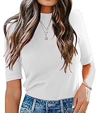 High neck short sleeved top