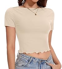 womens basic crop top