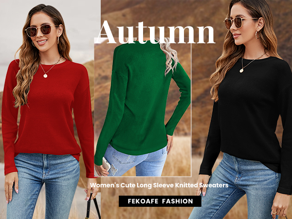 Fall Crew Neck Sweaters