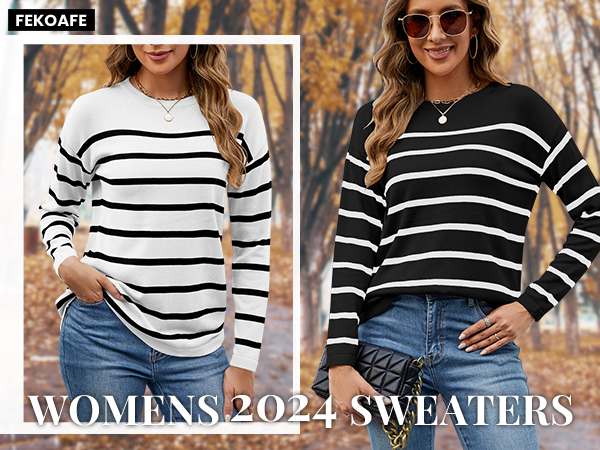 Striped sweater for women