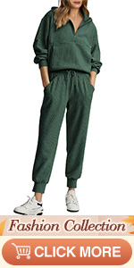 Womens 2 Piece Outfits Sweatsuit Sets Ribbed Knit Zip Up Hoodie and Long Pants Tracksuit Sets jogger