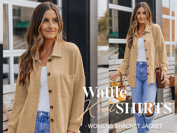 Waffle Knit Shacket