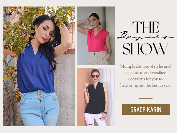 Buyers Shouw of GRACE KARIN V Neck Sleeveless Top