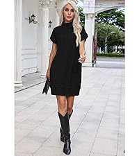 Turtleneck Oversized Sweater Dress Sleeveless Ribbed Tunic Sweater Vest Dresses