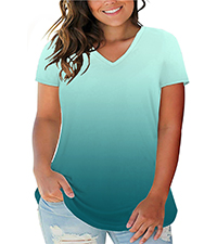 plus size v neck tops