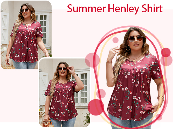 plus size henley shirts