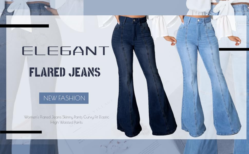 Bell bottom jeans for women