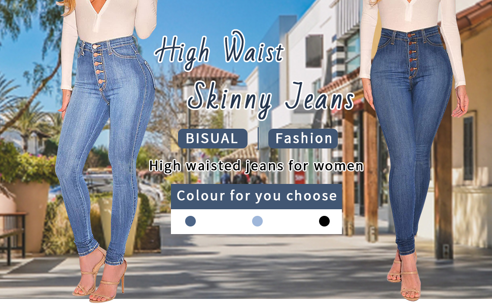 women''s high waist jeans