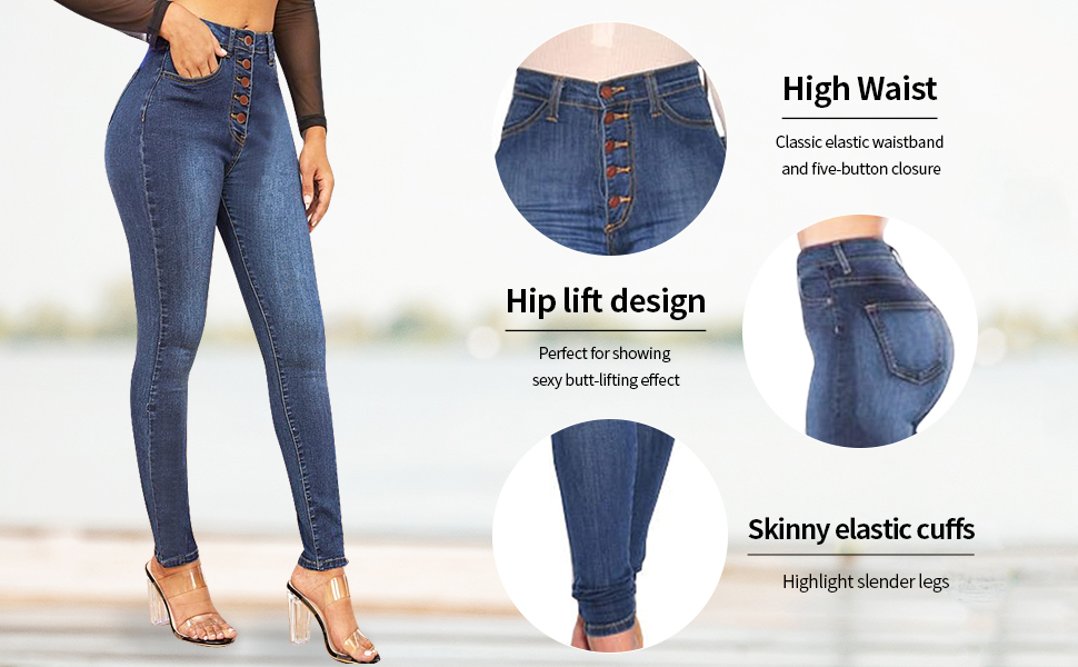 women''s high waist jeans