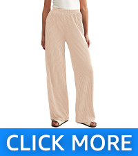 elastic high waist long pants for women wide leg palazzo pants for women casual dressy