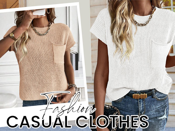 womens vest womens sweater short for women crew neck sweater women lightweight sweater tops