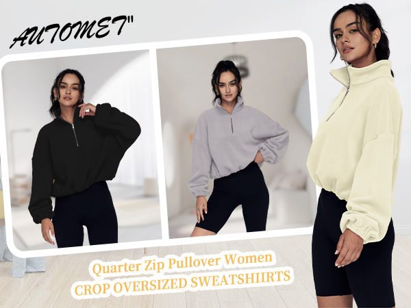 Cropped oversized sweatshirts