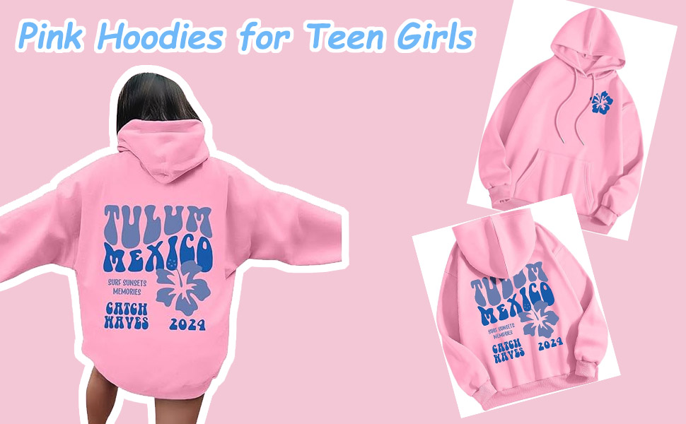 Pink Hoodies for Teen Girls