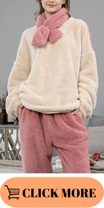 fleece pajama sets women winter sleepwear