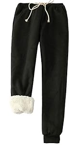 Sherpa fleece trackpants