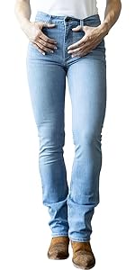 Kimes Ranch Women&#39;s Sarah Light Wash High-Rise Slim Bootcut Jean