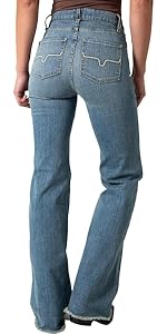 Kimes Ranch Women''s Olivia Medium Wash High Rise Wide Leg Jeans