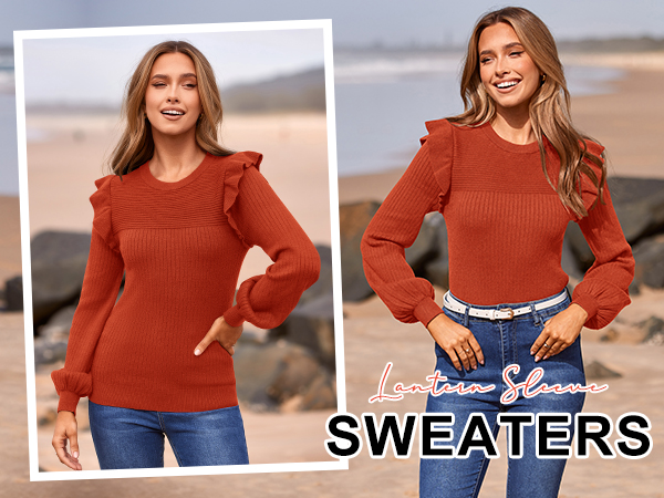 lantern sleeve sweaters