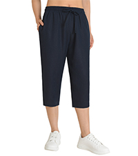 Weintee Women''s Petite Linen Capris Capri Pants with Pockets