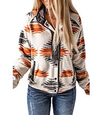 western aztec fleece jacket