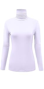 WOMEN LONG SLEEVE TURTLENECK SHIRT