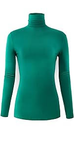 Women Long Sleeve Turtleneck Top