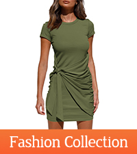 Spring Casual Short Sleeve Ruched Bodycon Tank T Shirt Dress Tie Waist Beach Summer Mini Dresses