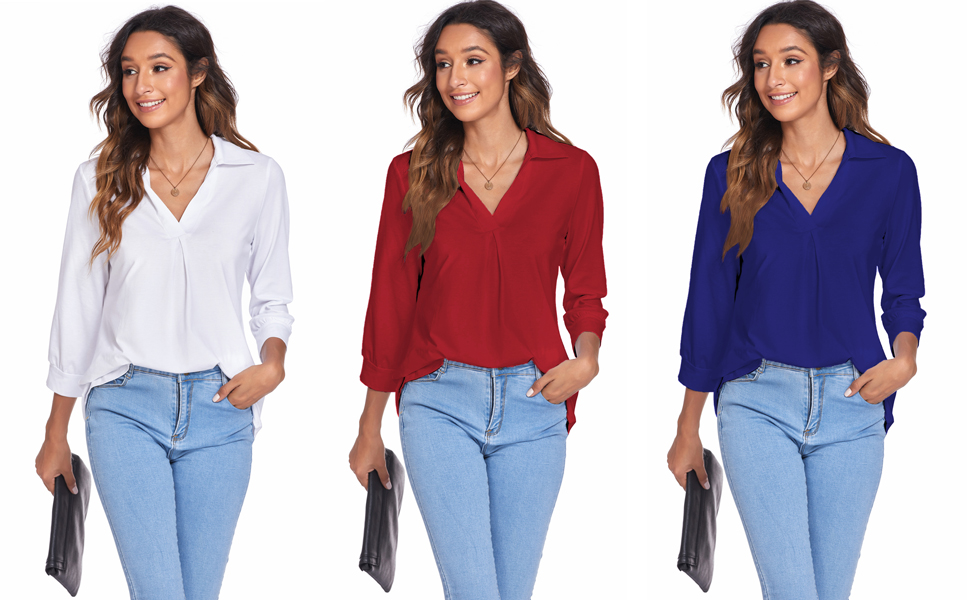 3/4 sleeve tops for women