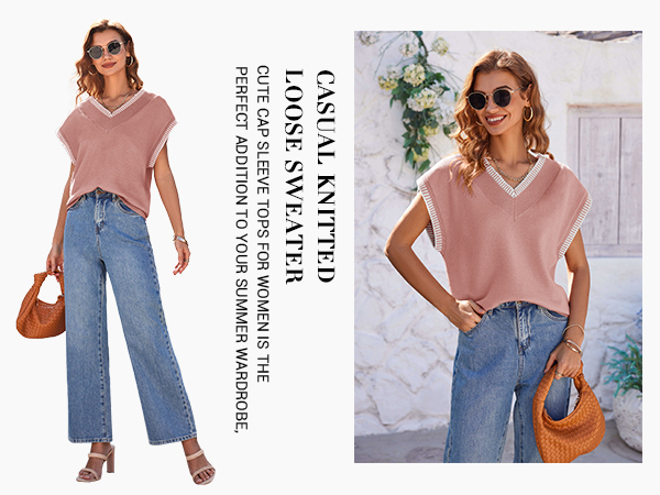 Casual Loose Knit Tops