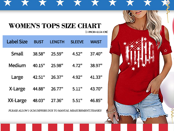 flag shirt for women