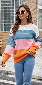 women''s sweaters pullover sweater women color block sweater women long sleeve sweater sweater women