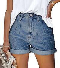 Denim Shorts High Waisted