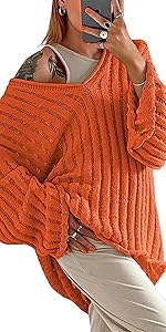 orange sweater