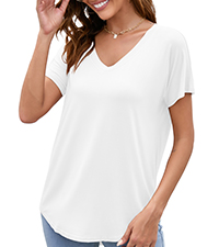 White V Neck Tshirt